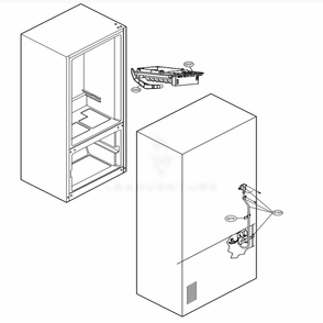 Water And Icemaker Parts Diagram and Parts List for LFC21776ST ASTCNA4 LG Refrigerator