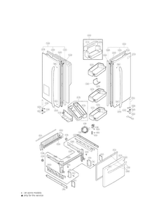 Door Parts Diagram and Parts List for LFX25980ST 01 LG Refrigerator