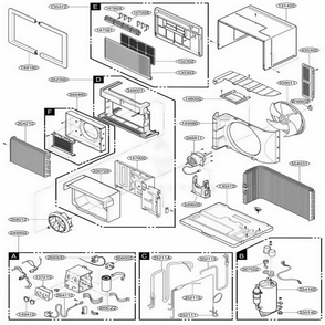 Part Location Diagram of 3530A20053A LG GRILLE,INLET