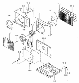 Air Conditioner Diagram and Parts List for 58071121100  Kenmore Air Conditioner
