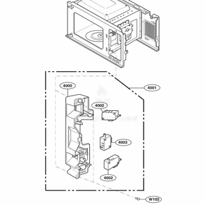 Latch Board Parts Diagram and Parts List for LCS1114SB CBKEBBY LG Range