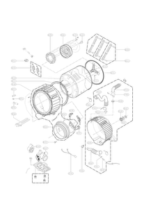 Drum And Tub Parts Diagram and Parts List for WM3370HWA 00 LG Washer
