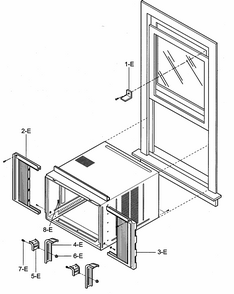 Installation Kit Assy Diagram and Parts List for 58072187200  Kenmore Air Conditioner