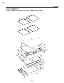 Refrigrator Parts Diagram and Parts List for GM-B243RQFM ASWCNA4 LG Refrigerator