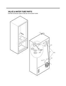 Valve And Water Tube Parts Diagram and Parts List for GR-J31GHSJM ASBCNA0 LG Refrigerator
