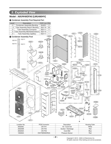 Diagram 1 Diagram and Parts List for A8UW48GFA0 AWGBEUS LG Air Conditioner