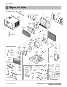 Diagram 1 Diagram and Parts List for LW1821ERSM AT3AUSB LG Air Conditioner