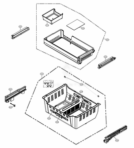 Freezer Parts Diagram and Parts List for LRMVS3006S ASTCNA0 LG Refrigerator