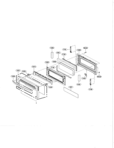 Upper Door Diagram and Parts List for LDE5415ST  LG Range