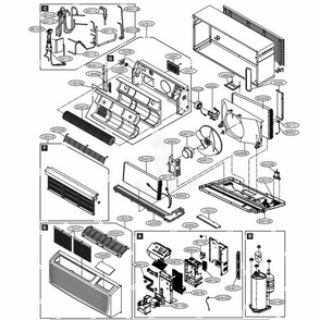 Main Diagram and Parts List for LP123IHP AK3GEUS LG Air Conditioner