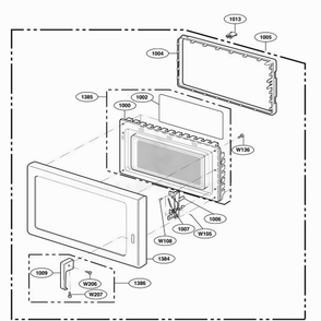 Part Location Diagram of 3581W1A417B LG DOOR ASSEMBLY