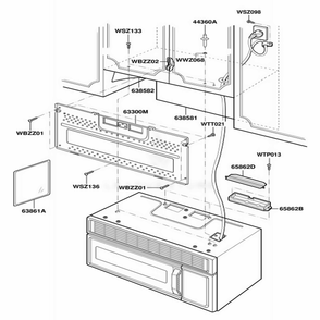Installation Parts Diagram and Parts List for JMV9118AAW AWHEJEN LG Range