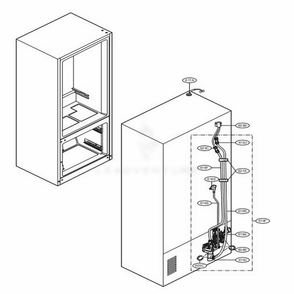 Ice Maker And Ice Bin Parts 2 Diagram and Parts List for 75067 ASBCSE0 LG Refrigerator