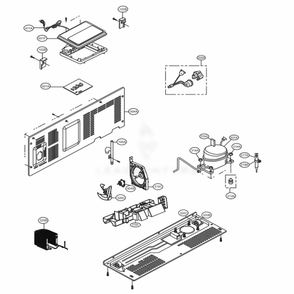 Machine Compartment Diagram and Parts List for 51733 ASTCSE3 LG Refrigerator