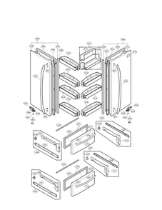 Door Parts Diagram and Parts List for LMC25780SB  LG Refrigerator
