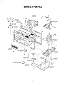 Interior Parts 1 Diagram and Parts List for RVM5160DHBB CBKEGEU LG Microwave