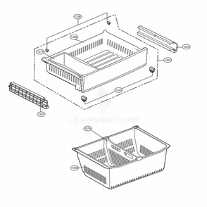 Freezer Parts Diagram and Parts List for LRFCS2503D ASBCNA0 LG Refrigerator