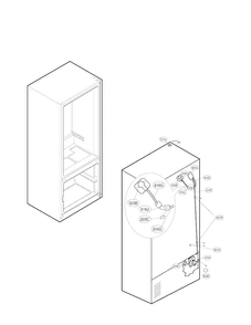 Ice Maker Parts Diagram and Parts List for LFX21975ST 02 LG Refrigerator