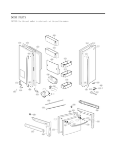 Door Parts Diagram and Parts List for GC-L288GSXP ASTCNA2 LG Refrigerator
