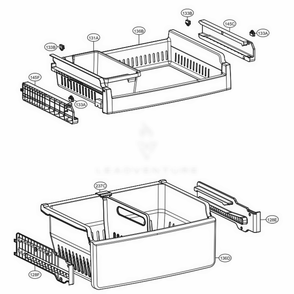 Freezer Parts Diagram and Parts List for 78043 ASTCSE2 LG Refrigerator