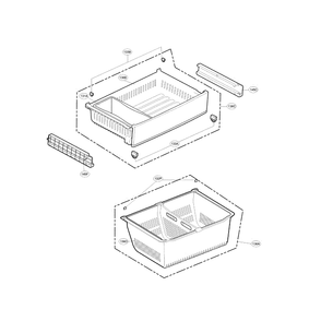 Freezer Diagram and Parts List for LFXS24623S 01 LG Refrigerator