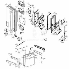 Door Parts Diagram and Parts List for 73065 ANSCSE1 LG Refrigerator