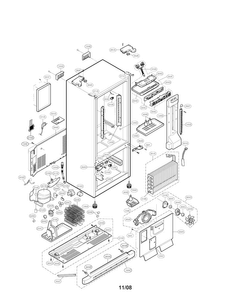 Case Parts Diagram and Parts List for LFC23760ST 00 LG Refrigerator