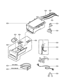 Dispenser Parts Diagram and Parts List for WM2601HR  LG Washer
