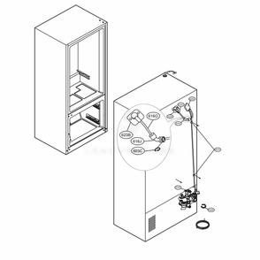 Valve And Water Tube Parts Diagram and Parts List for 74302 ASWCSE0 LG Refrigerator
