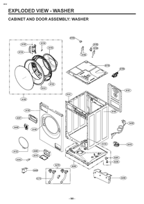 Diagram 6 Diagram and Parts List for W4W8LVKKWHM ABWEEUS LG Washer