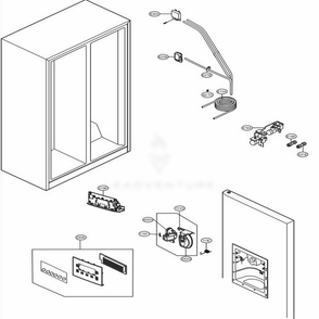 Ice And Water Parts Diagram and Parts List for LSXS22423S ASTCNA2 LG Refrigerator