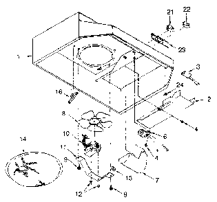 Part Location Diagram of 99080219 Maytag Range hood fan motor assembly