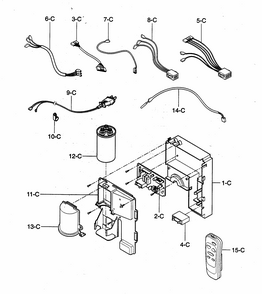Part Location Diagram of 6631AR3843Y LG HARNESS,MULTI
