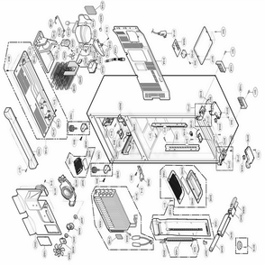 Case Parts Diagram and Parts List for 79763 ASTCSEC LG Refrigerator