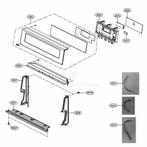 Controller Parts Diagram and Parts List for LRGL5825D FBDELGA LG Range