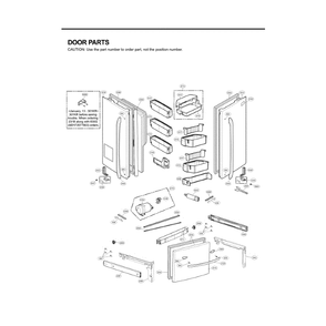 Door Diagram and Parts List for LFX31925ST 05 LG Refrigerator