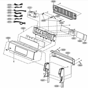 Controller Parts Diagram and Parts List for LDE3031ST FSTLLGA LG Range
