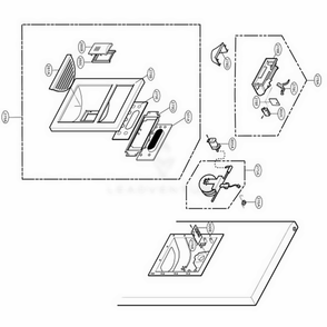 Dispenser Parts Diagram and Parts List for 79764 ABI1SEF LG Refrigerator