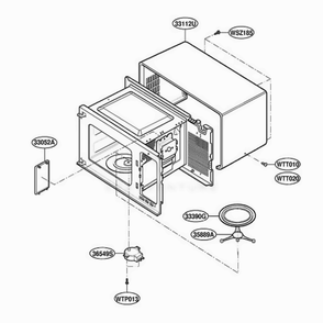 Oven Cavity Parts Diagram and Parts List for MT4110SKB KB1EWRP LG Wall Oven