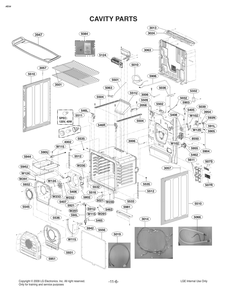 Cavity Parts Diagram and Parts List for FH4755LS ABDELGA LG Range