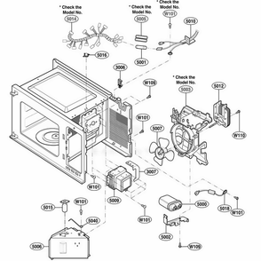Interior Parts 1 Diagram and Parts List for 65022 CWHESEA LG Range