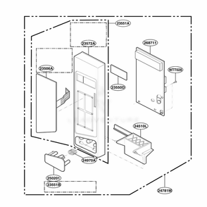 Control Panel Parts Diagram and Parts List for YKCMS1555RSS CS1EKAC LG Range