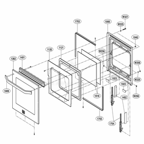 Part Location Diagram of MEB63875102 LG HANDLE,DOOR