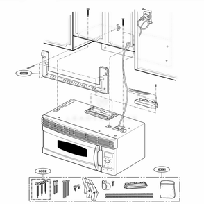 Installation Parts Diagram and Parts List for SCA1000HWW AWHEGEU LG Range