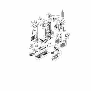 Case Parts Diagram and Parts List for LMXS30776D ASBCNA2 LG Refrigerator
