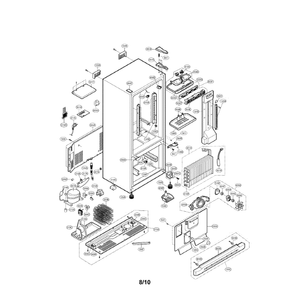 Case Diagram and Parts List for LBN22515WW 00 LG Refrigerator