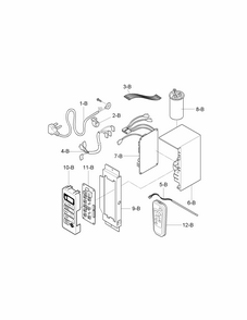 Control Box Parts Diagram and Parts List for 58075051900  Kenmore Air Conditioner