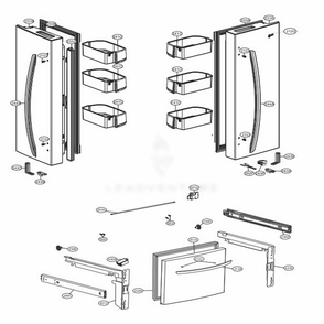 Door Parts Diagram and Parts List for LRFCS25D3S ASTCNA0 LG Refrigerator