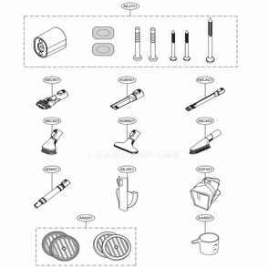 Accessories Diagram and Parts List for A906SM AFSELGA LG Upright Vacuum