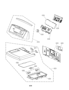 Control Panel Parts Diagram and Parts List for DLEX5780VE  LG Dryer